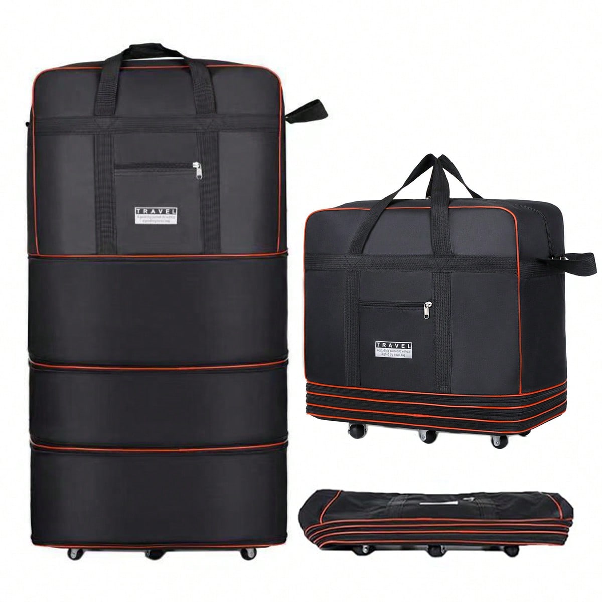 Foldable Rolling Luggage Bag - Bolsa de viaje plegable y con