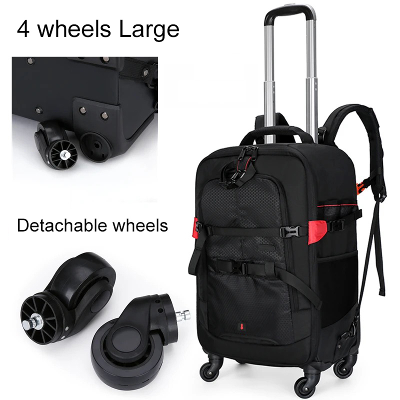 Foldable Rolling Luggage Bag - Mochila con Ruedas para Fotografía, Maleta