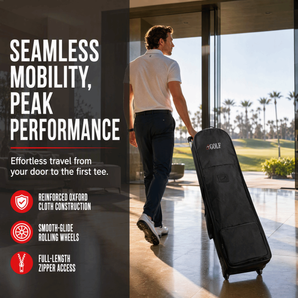 Bolsa de golf plegable con rue - Foldable Rolling Luggage Bag reseña y precio