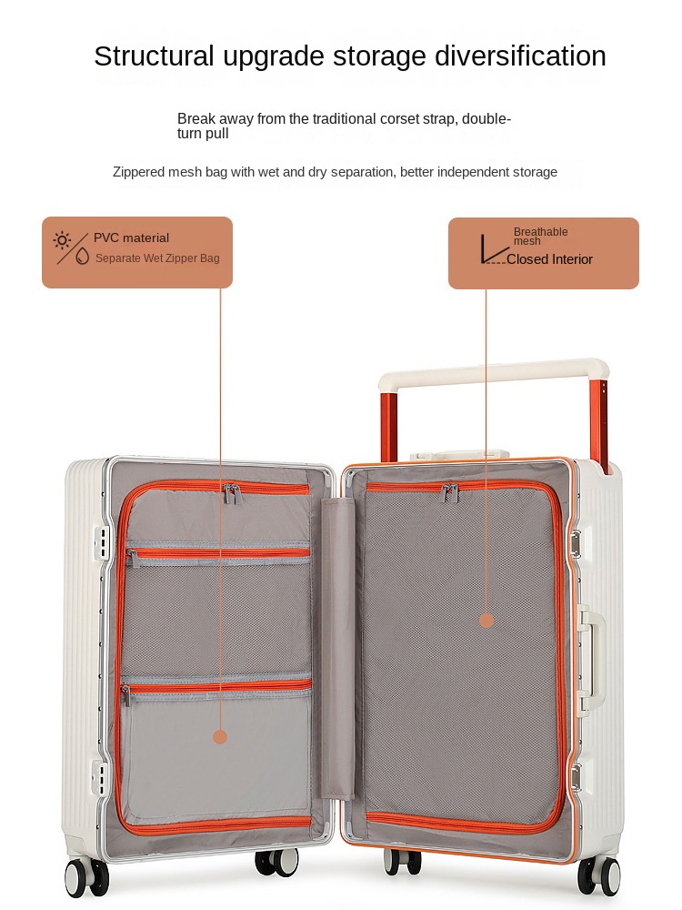 Nueva maleta con asa ancha con - Aluminum Frame Carry On Luggage reseña y precio