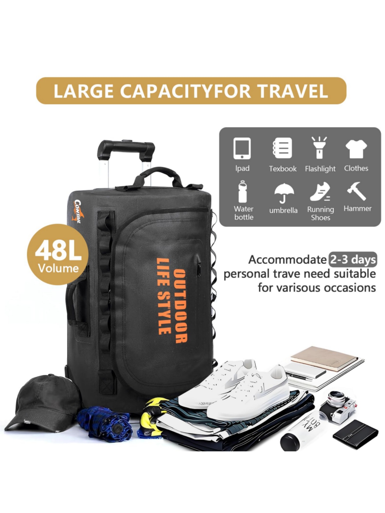 Bolsa de buceo con ruedas de r - Foldable Rolling Luggage Bag reseña y precio