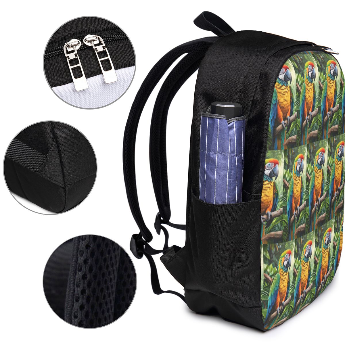 Mochila con diseño de loros ma - Backpacks reseña y precio